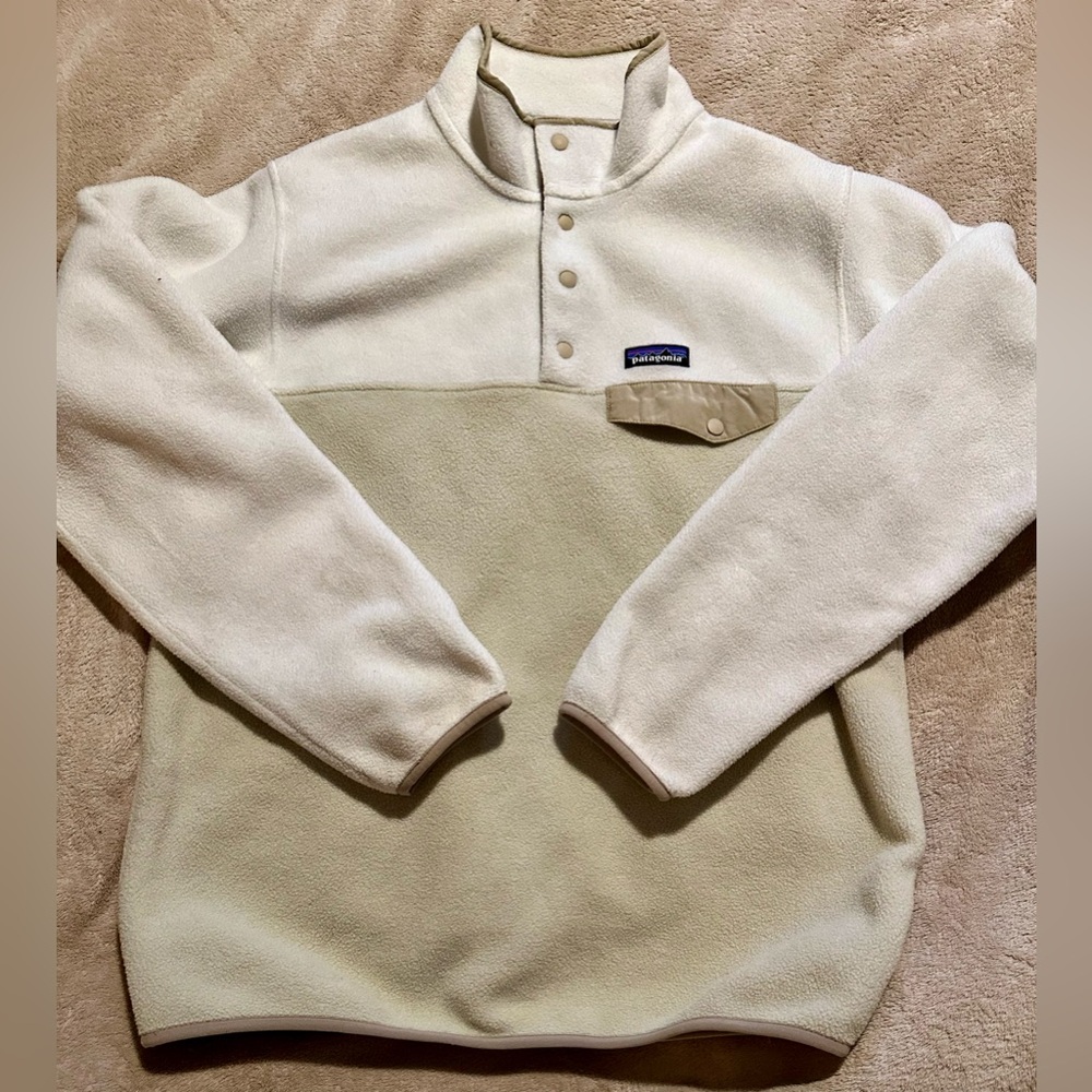 Patagonia Synchilla Cream & Latte Pullover size L